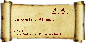 Laskovics Vilmos névjegykártya