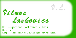 vilmos laskovics business card